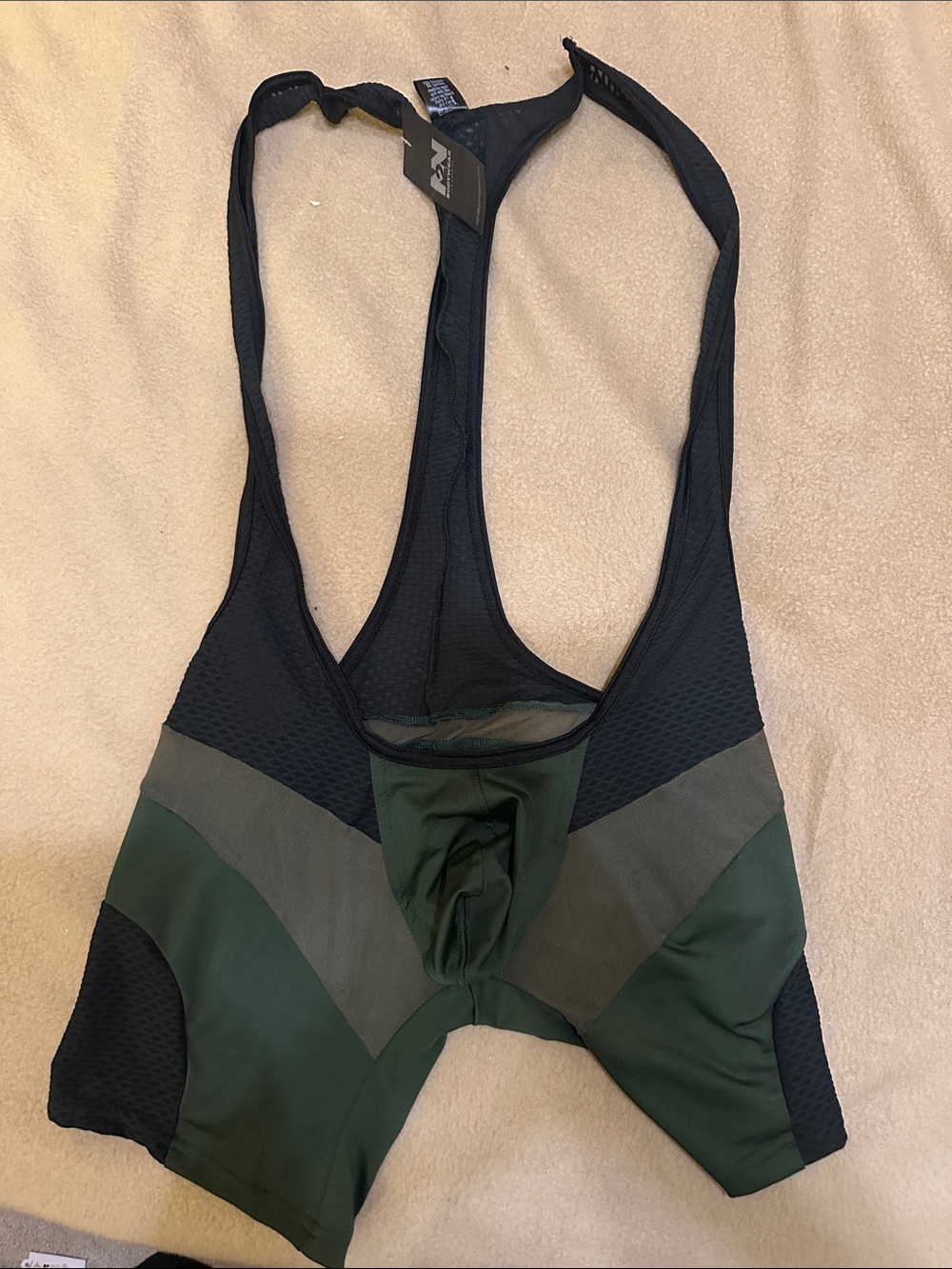 N2N men’s wrestling singlet - Black & Dark Green